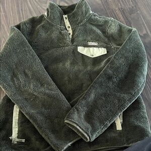 Olive Green Vintage LL Bean Fleece Pullover